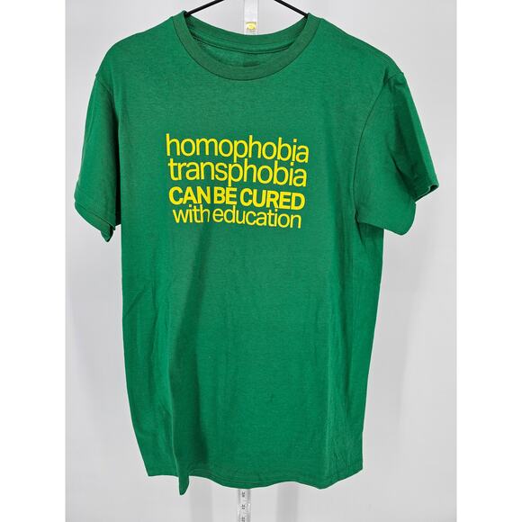 Phluid Project Sz XS Short Sleeve T Shirt Pride Collection Green Education - Picture 1 of 3